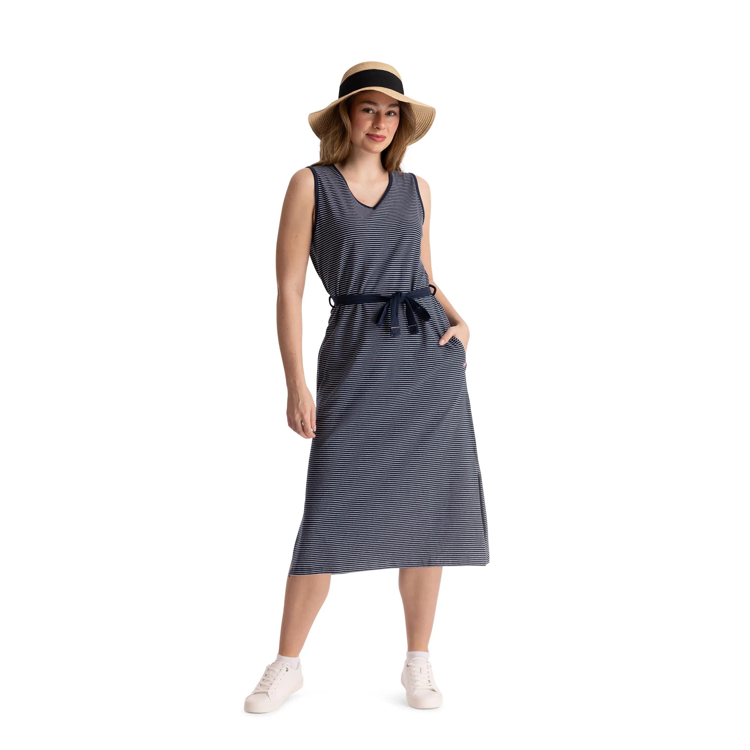 Trespass Loretta – Freizeitkleid für Damen, marineblau gestreift 3/5