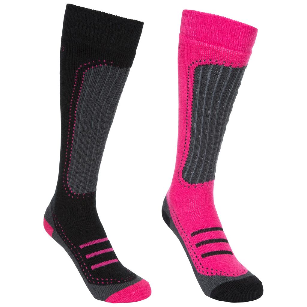 Womens Ski Socks Longer Length in 2 Pair Pack Janus II