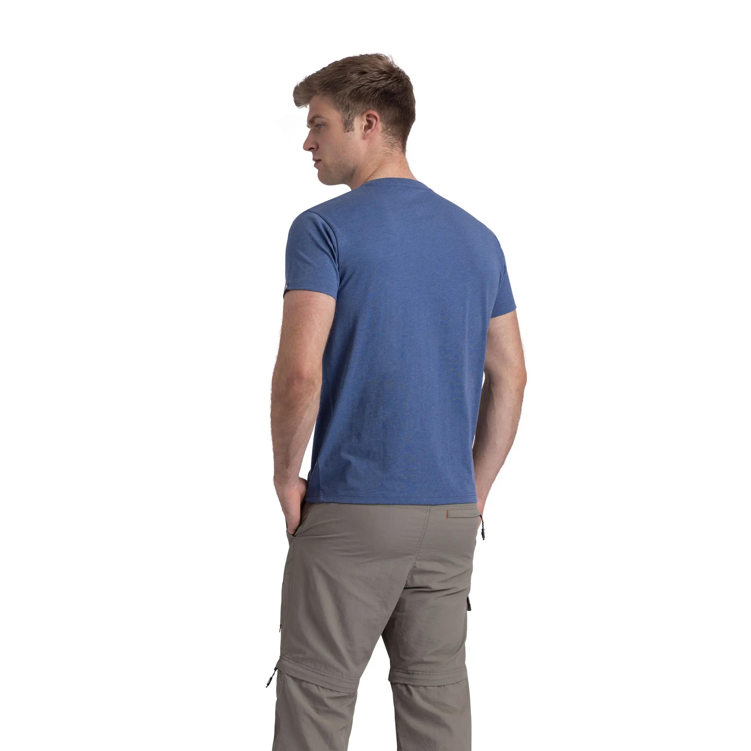 2058 Trespass Kooten Herren-T-Shirt, kurzarm, Rundhals, meliert, Indigo-Ton 3/5