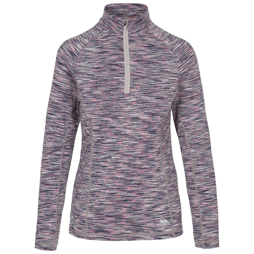 Womens Long Sleeve 1/2 Zip Pullover Gym Top Active Workout Edith