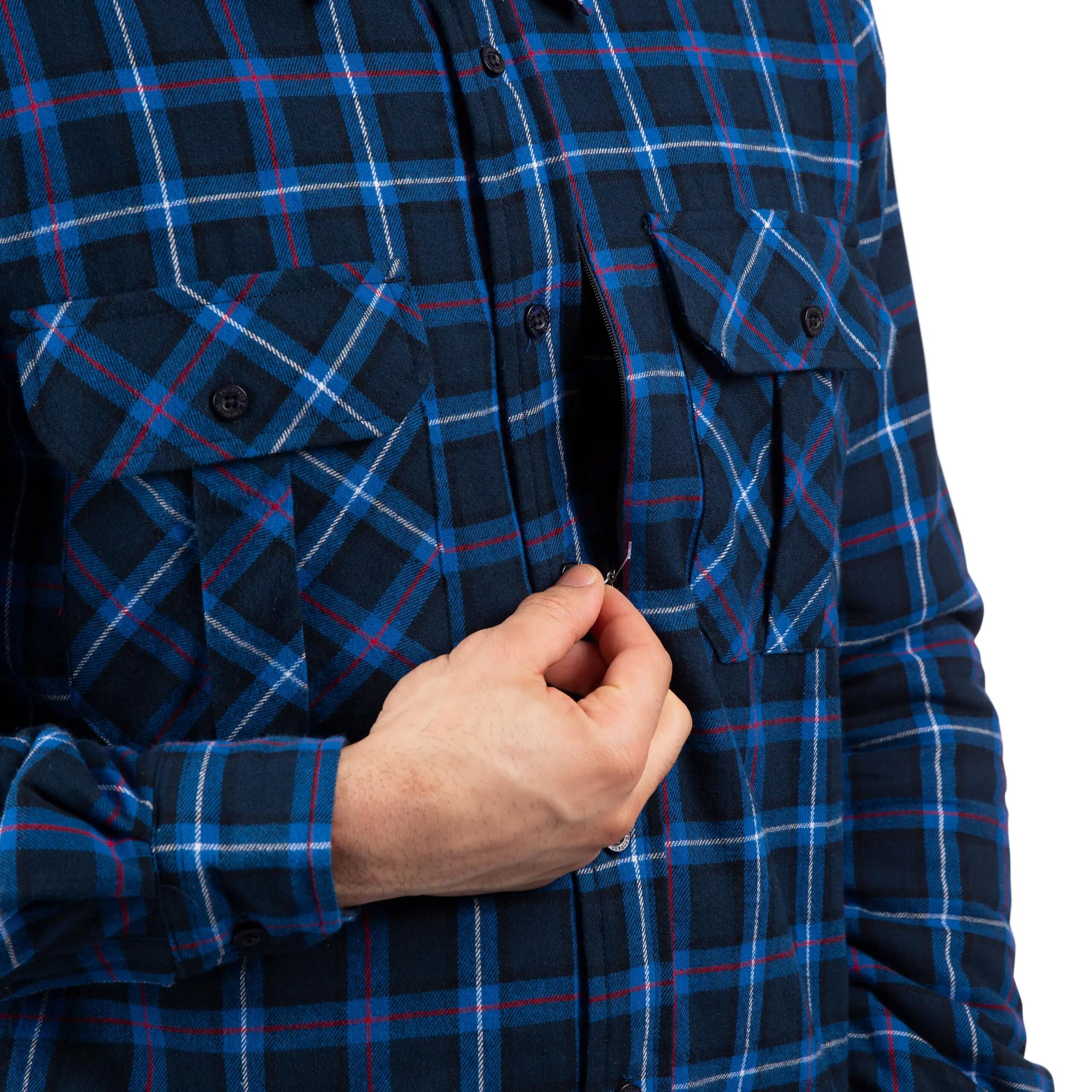 Trespass Rapeseed - Camisa a cuadros para hombre Azul oscuro a cuadros 5/5