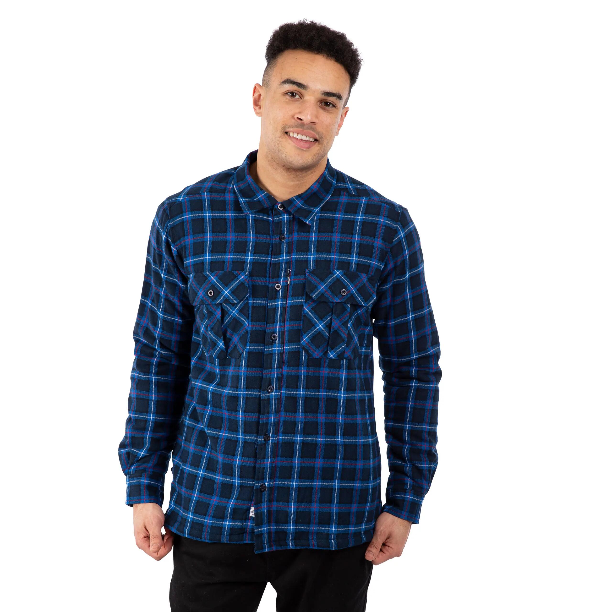 Trespass Rapeseed - Camisa a cuadros para hombre Azul oscuro a cuadros 3/5