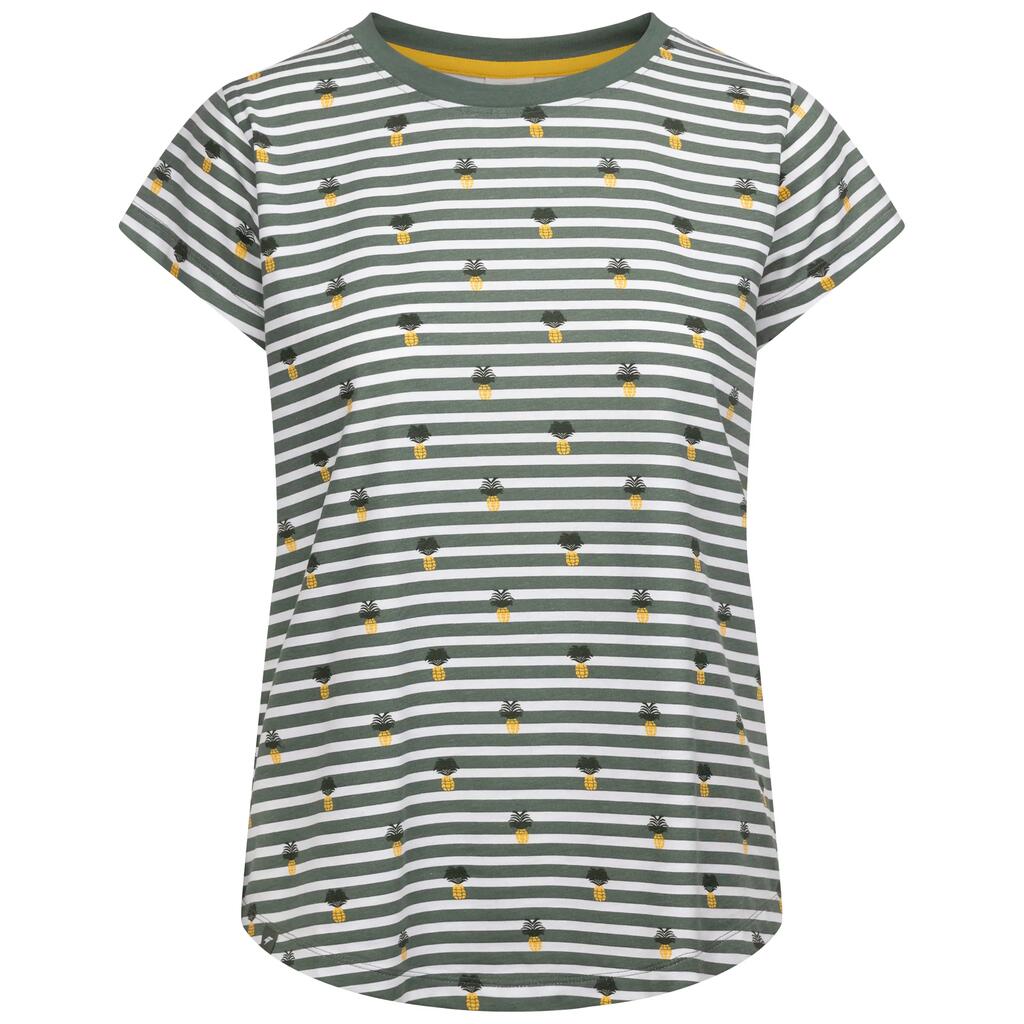 Womens Top All Over Print Round Neck Short Sleeves - Calypso