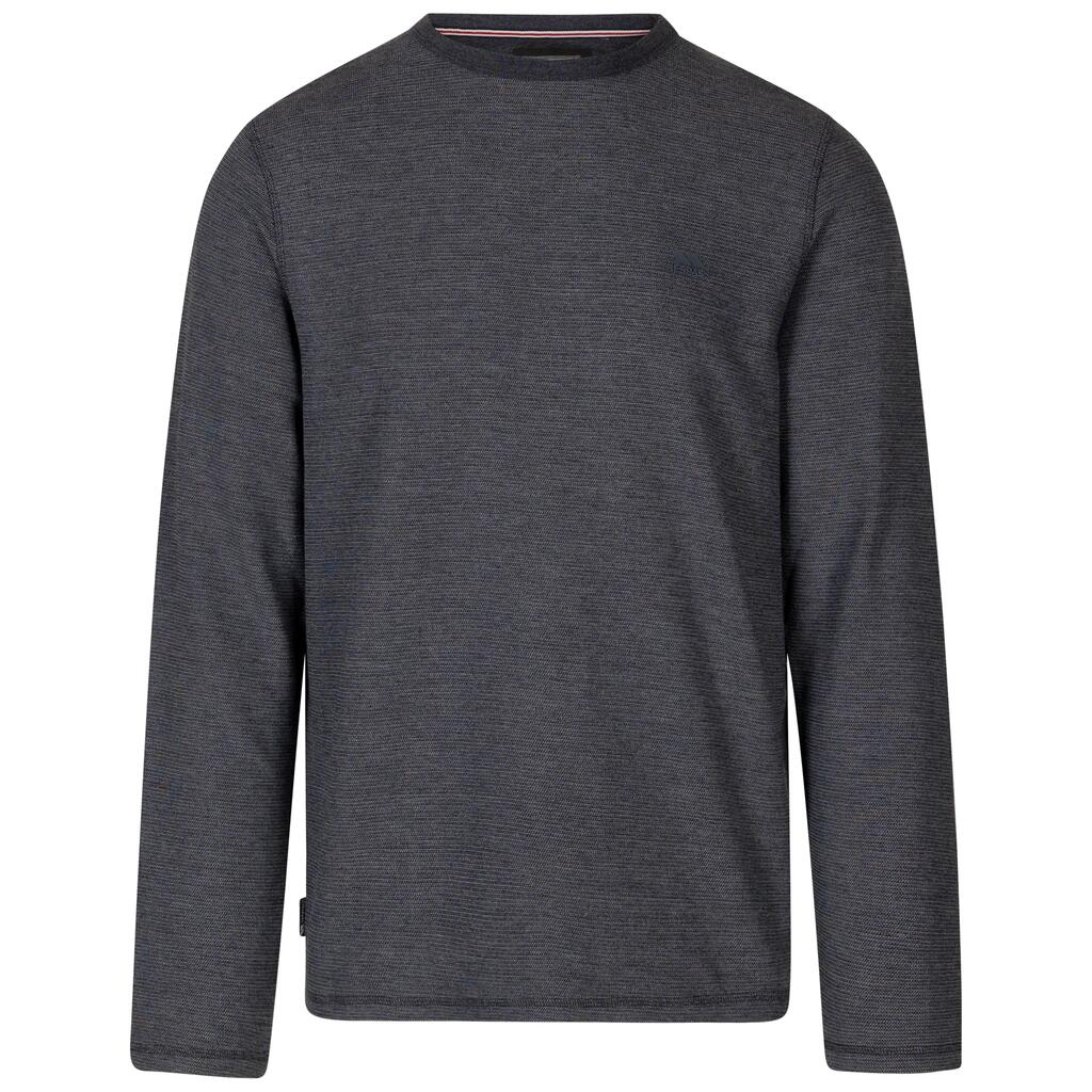 Mens Sweater Calverley - Casual Marl Knit Jumper with Round Neck