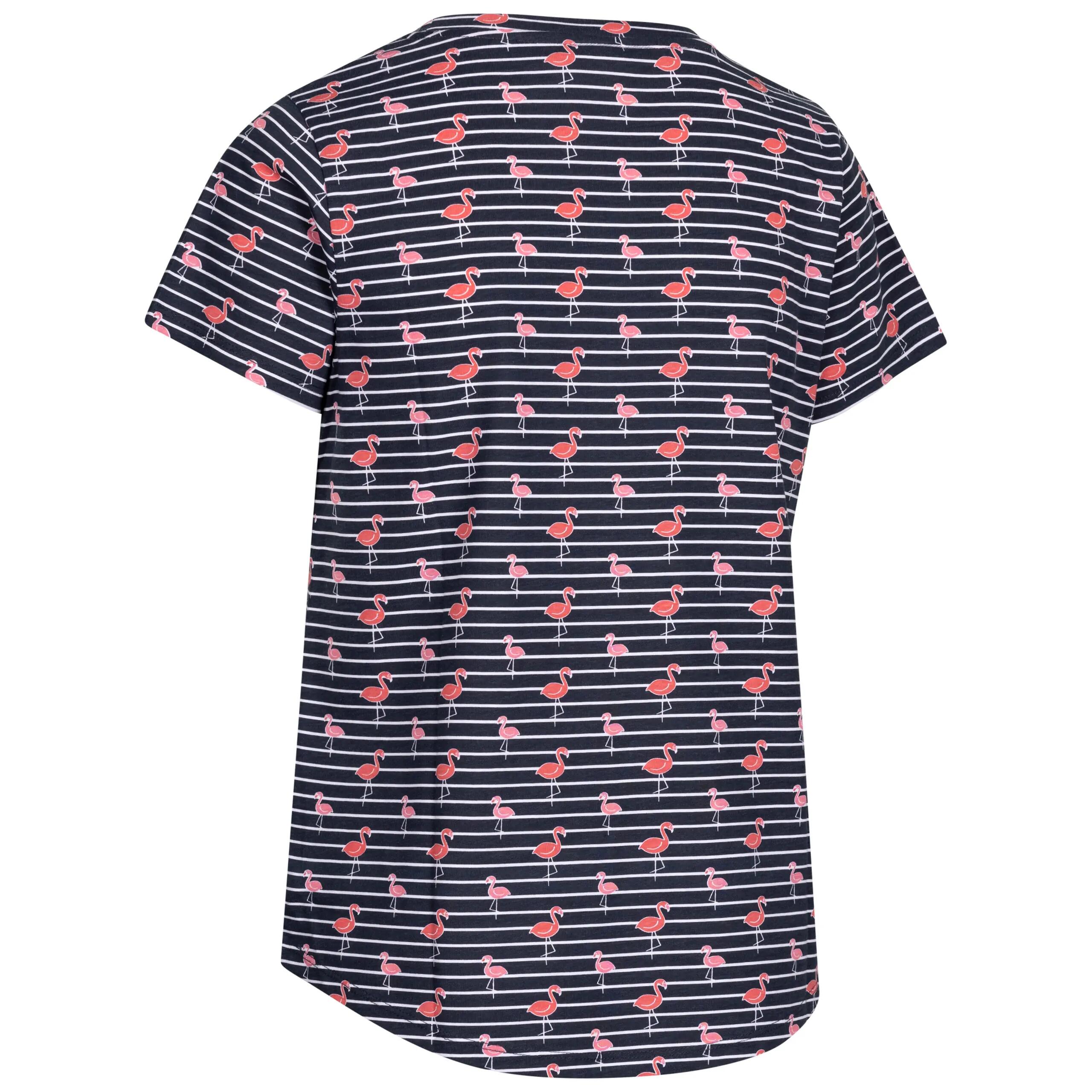 Trespass Cara - Top casual femminile con strisce di fenicotteri blu scuro 2/2