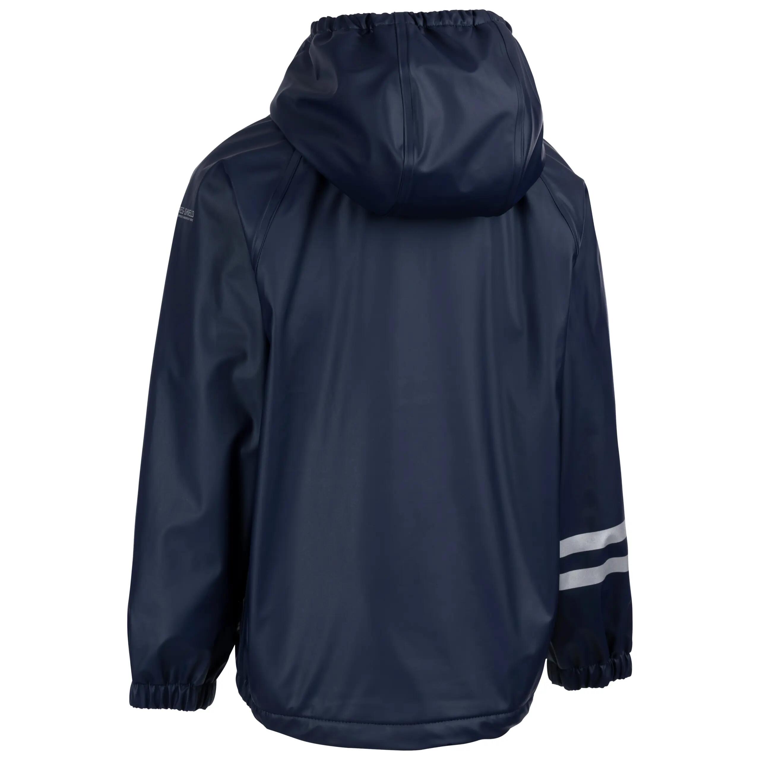Trespass Daire- Chaqueta impermeable unisex para niños TP50 Navy 2/2