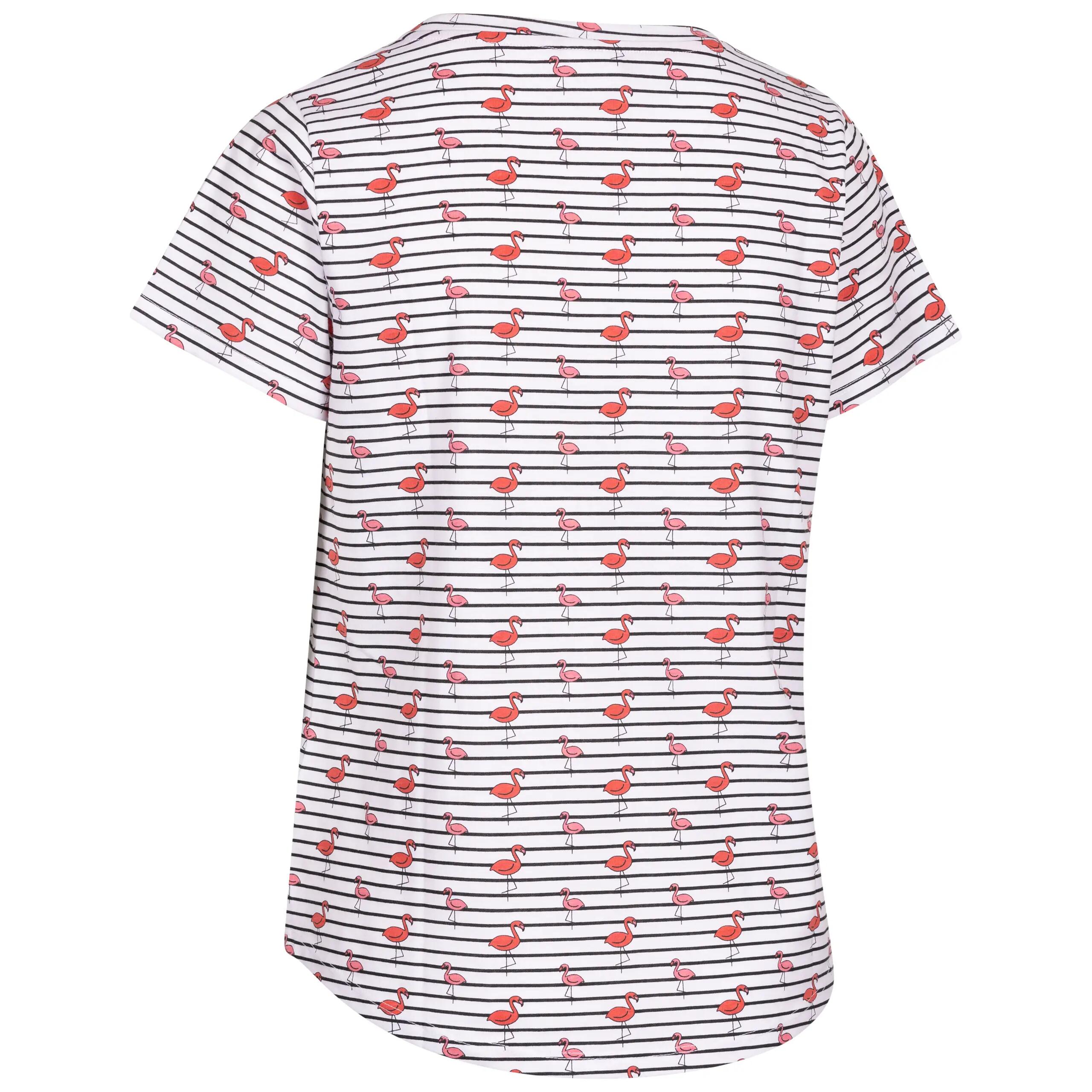 Trespass Cara - Top casual femminile con fenicotteri bianchi 2/2