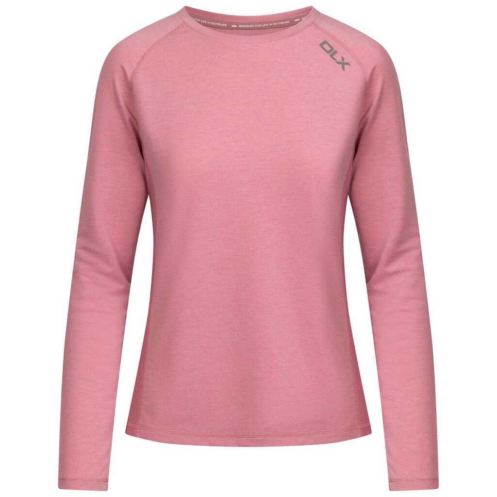 Womens Long Sleeve Round Neck Raglan Sleeve Top- Katherine