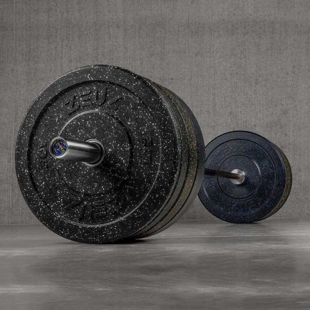 ZEUZ 1-teilige Gewichtsscheibe 15 kg – Bumper Plates für 50-mm-Langhantel 4/7