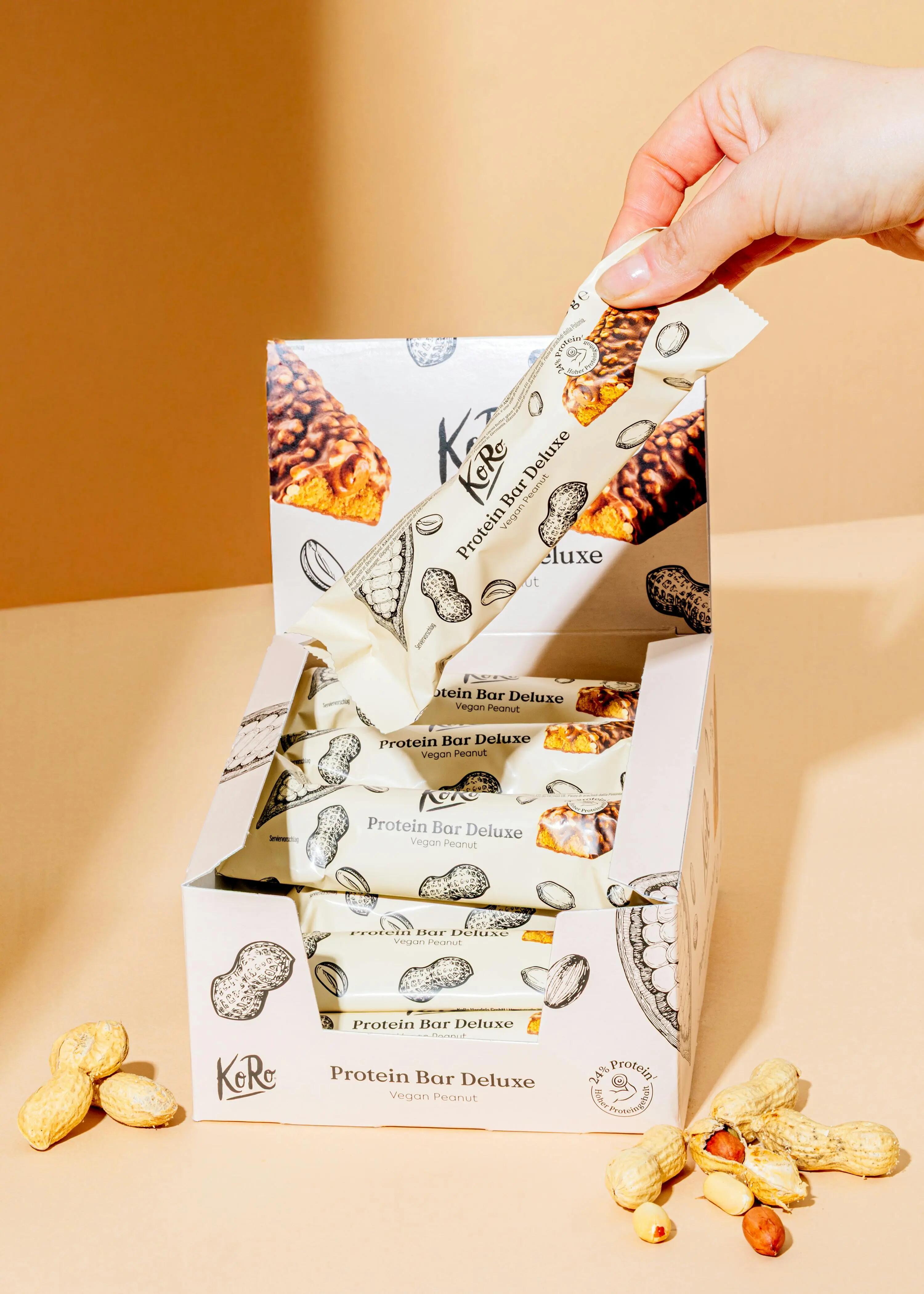 Barre protéinée Deluxe vegan cacahuète | 12 x 55 g 3/6