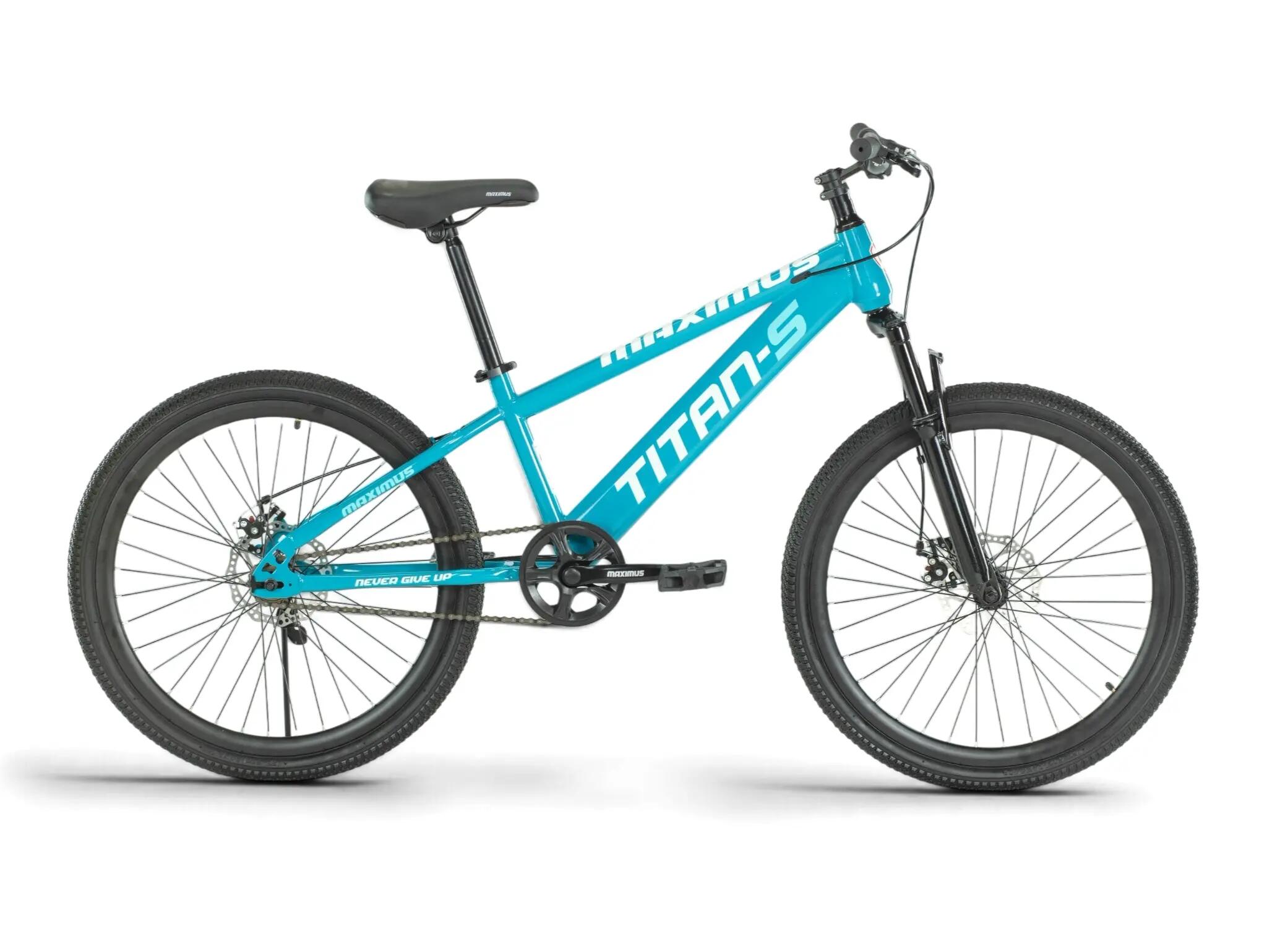 [Self-Assembly] MAXIMUS TITAN-S 24 Inch Kids Mountain Bike (MTB) Front Suspension (Sky) 3-Year Frame Warranty