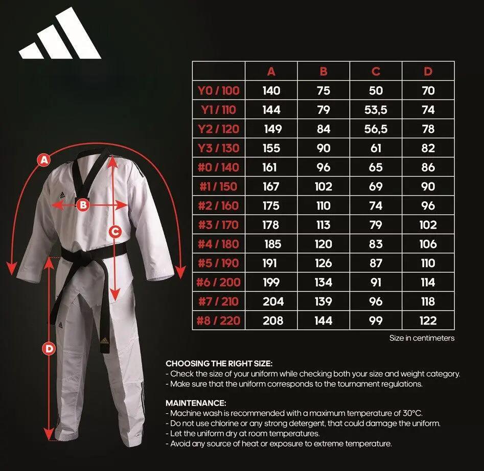 Dobok ADIDAS Taekwondo col noir Champion II 5/5