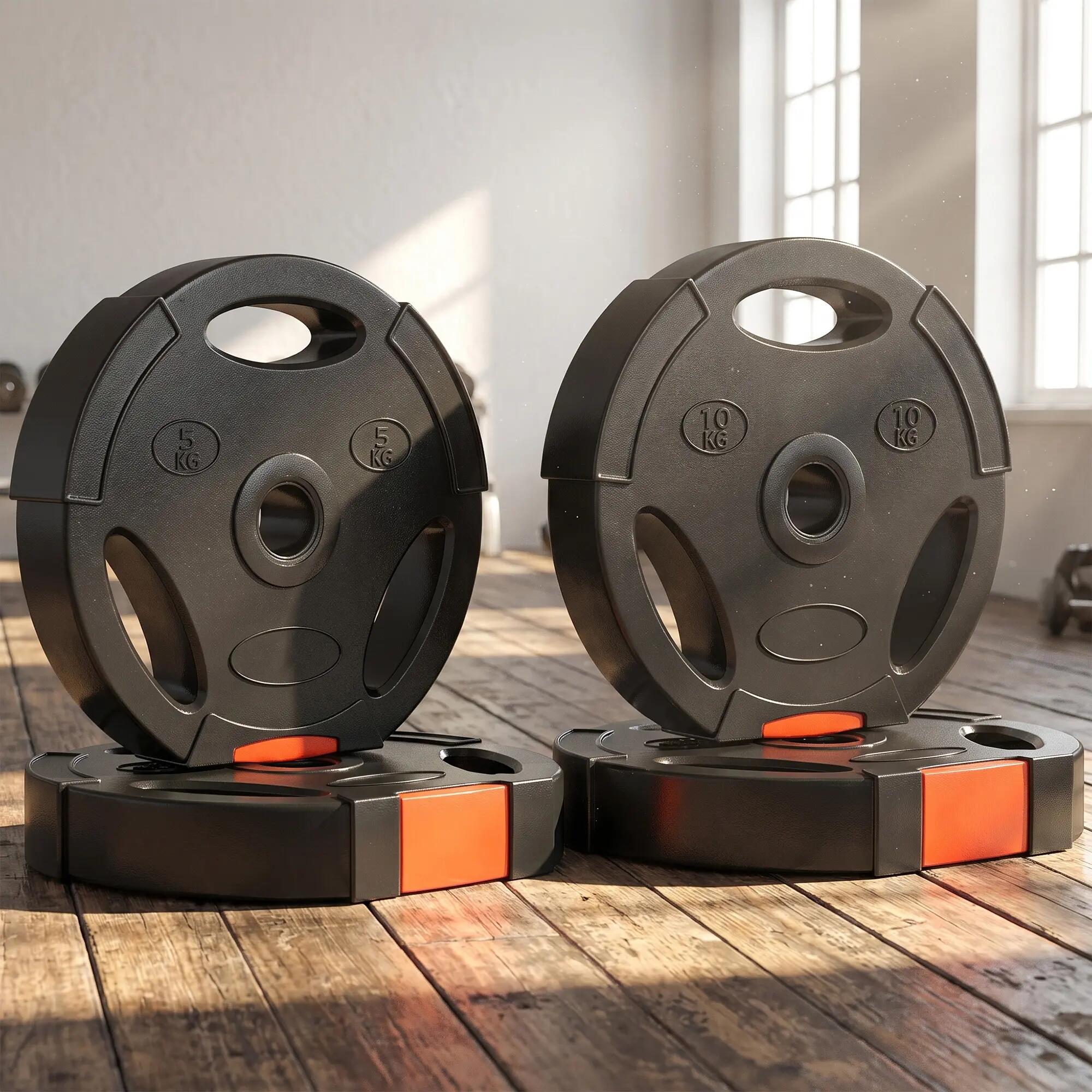 Discos de Pesas SPORTNOW 34x34x6 cm Negro 2/9