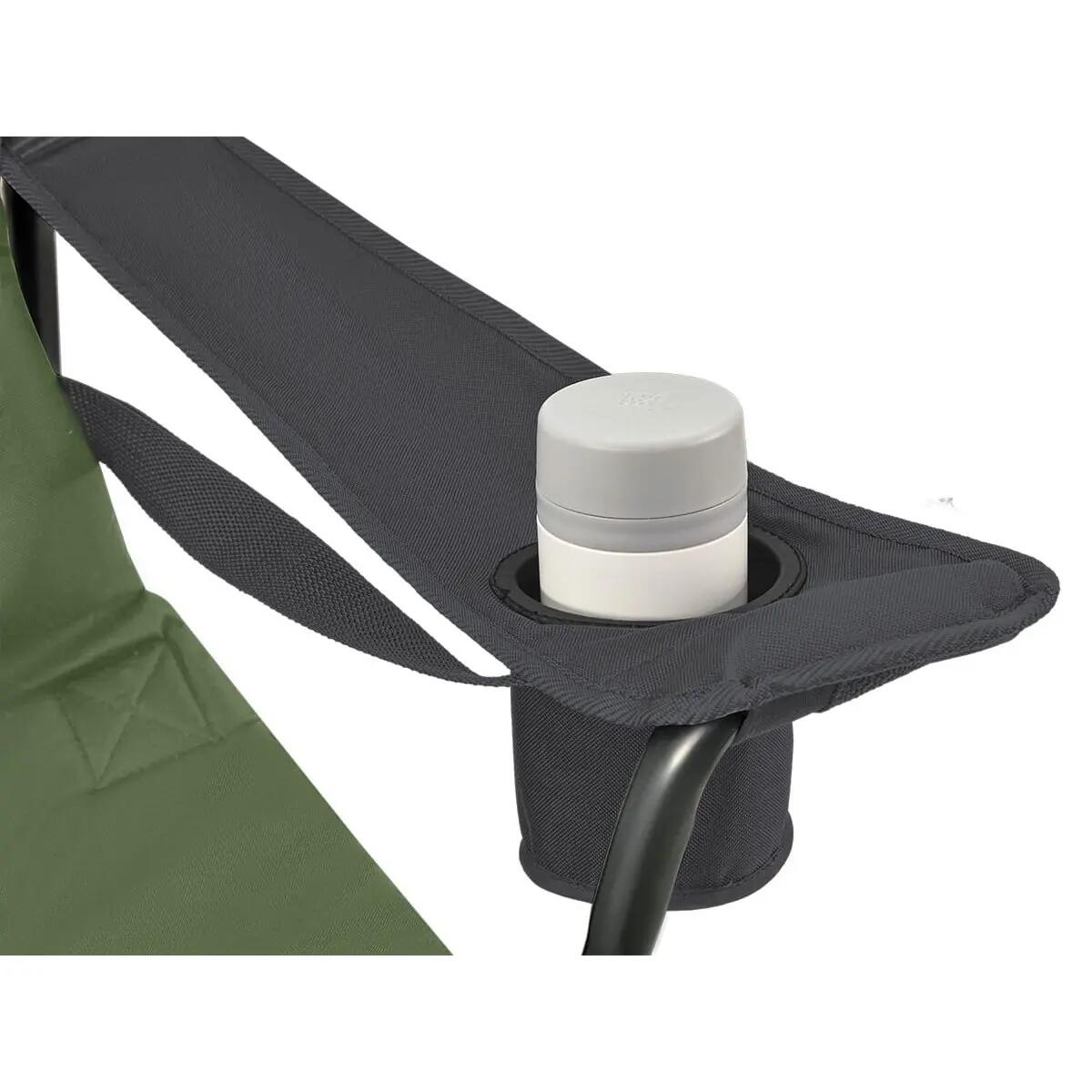 Chaise pliante camping Relax Comfort - Max 160 kg - Sac transport - Vert 9/12