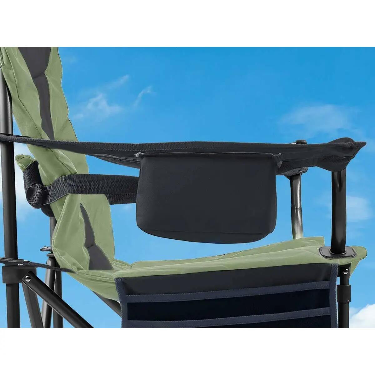 Chaise pliante camping Relax Comfort - Max 160 kg - Sac transport - Vert 8/12