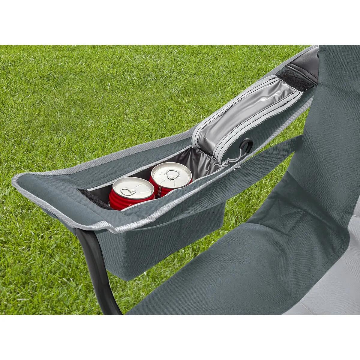 Campingstuhl Relax Comfort - Bequemer Klappstuhl mit Getränkehalter und Kühlfach 9/13