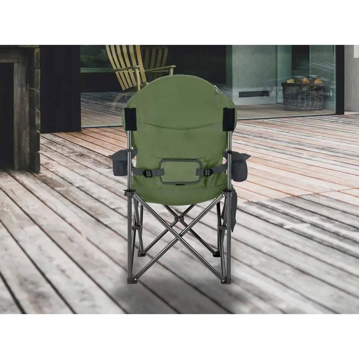 Chaise pliante camping Relax Comfort - Max 160 kg - Sac transport - Vert 3/12