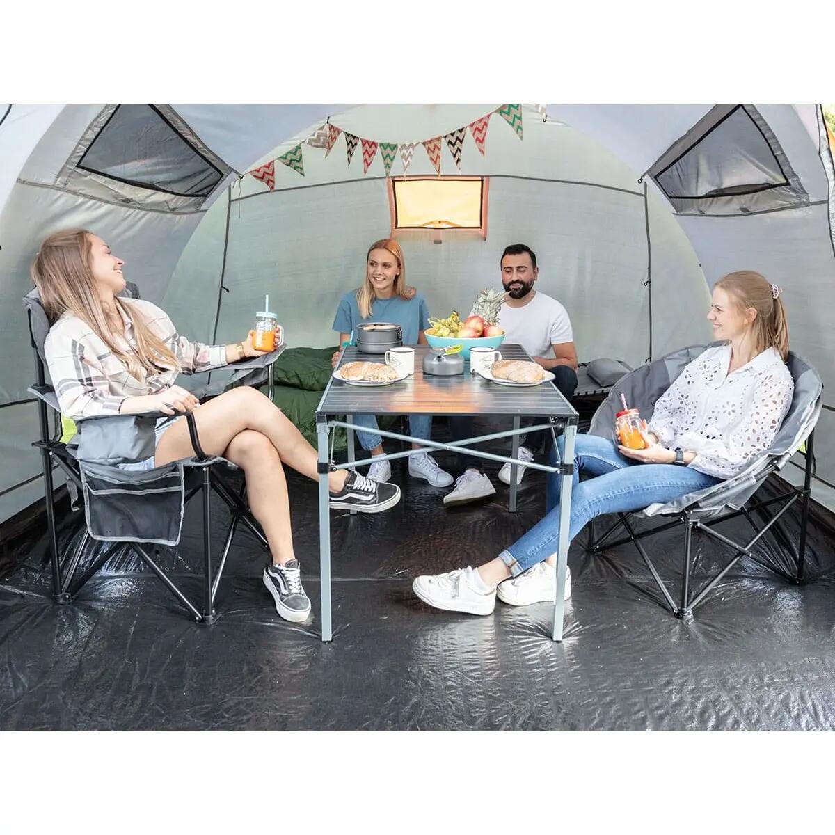 Campingstuhl Relax Comfort - Bequemer Klappstuhl mit Getränkehalter und Kühlfach 2/13