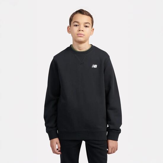 B New Balance French Terry Small Logo Crew - nb caviar