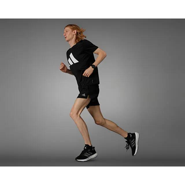 Adidas Run it Tee Erkek Koşu Tişörtü IL7235 Siyah