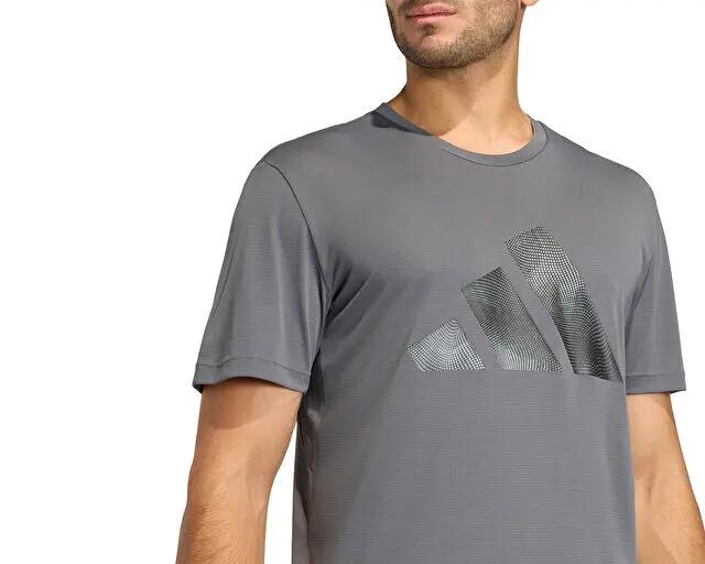 Adidas Run Ess Bl T M Erkek Koşu Tişörtü KC4275 Gri 4/5