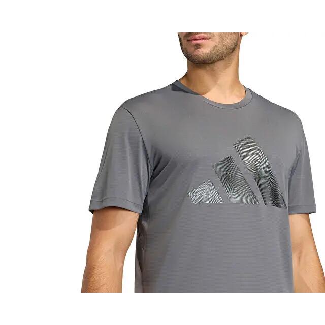 Adidas Run Ess Bl T M Erkek Koşu Tişörtü KC4275 Gri