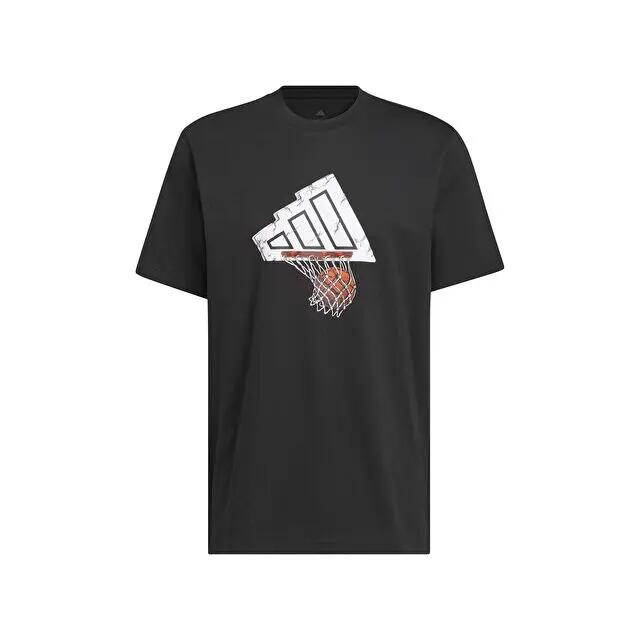 Adidas FDN ILLUSTR TEE Erkek Basketbol Tişörtü KS2198 Siyah
