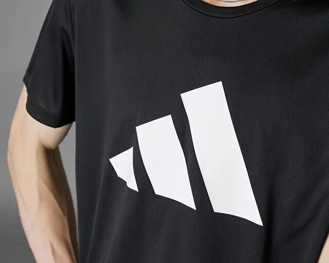 Adidas Run it Tee Erkek Koşu Tişörtü IL7235 Siyah 3/5