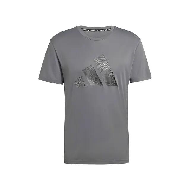 Adidas Run Ess Bl T M Erkek Koşu Tişörtü KC4275 Gri
