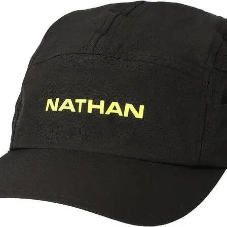 Nathan Run Cool Stash Cap Black / Yellow