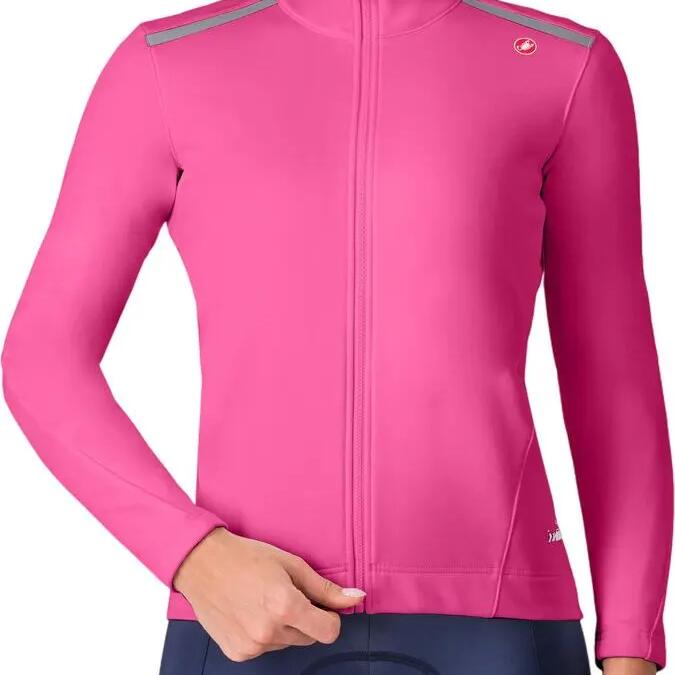 Castelli Espresso Air Pink Women's Long-Sleeve Jacket