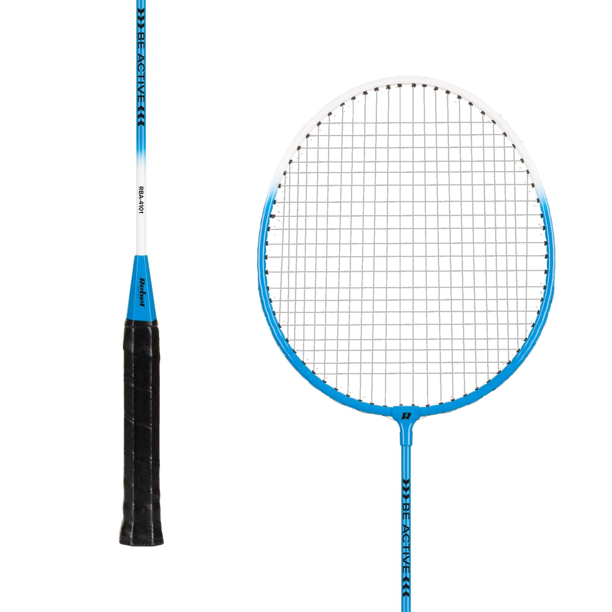 Zestaw do badmintona stal hartowana 2x rakietka 2x lotka etui Rebel 3/5