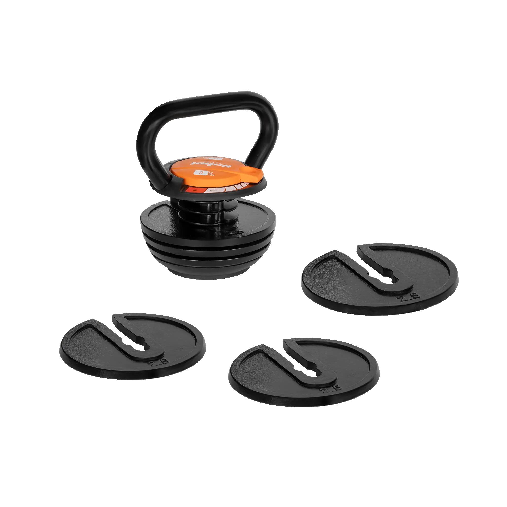 Kettlebell żeliwny regulowany obciążenie hantel odważnik kula 9kg REBEL 4/6