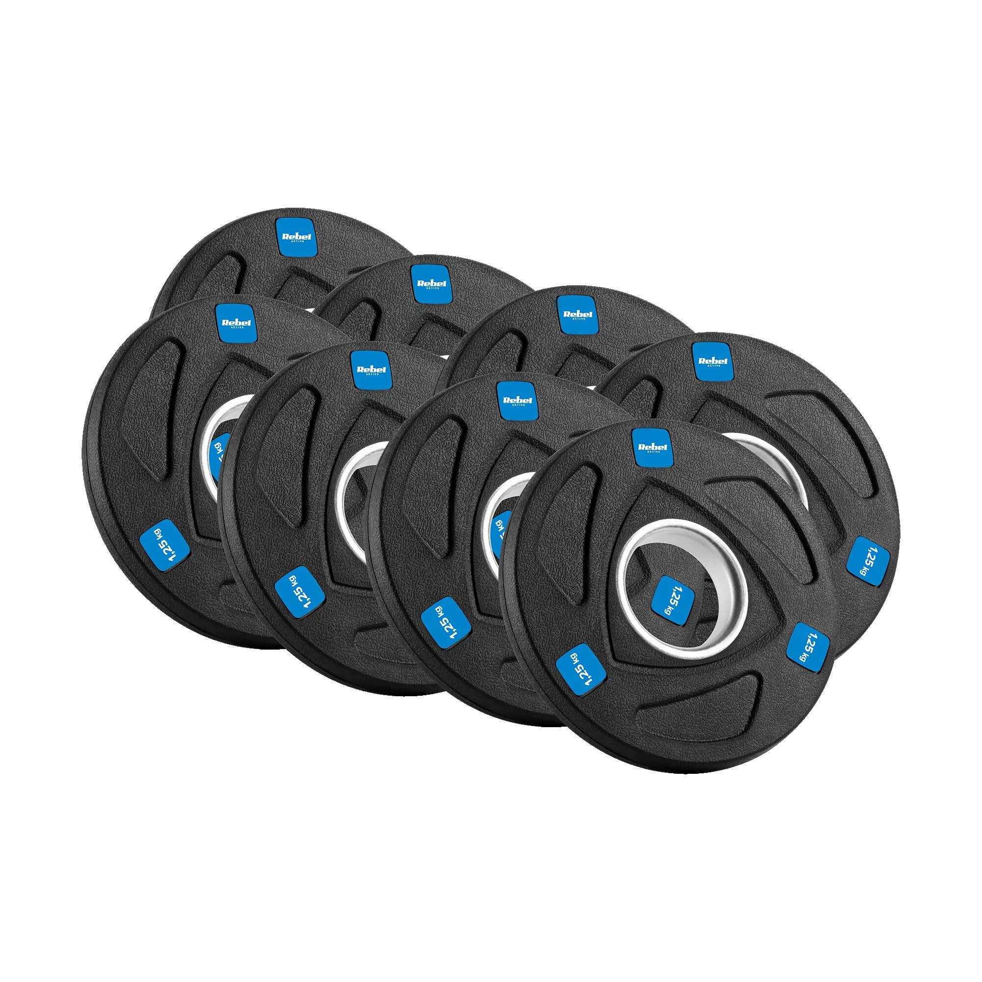 Obciążenie żeliwne olimpijskie zestaw 8x1,25 4x2,5 2x5kg 30kg 51mm Rebel 4/7