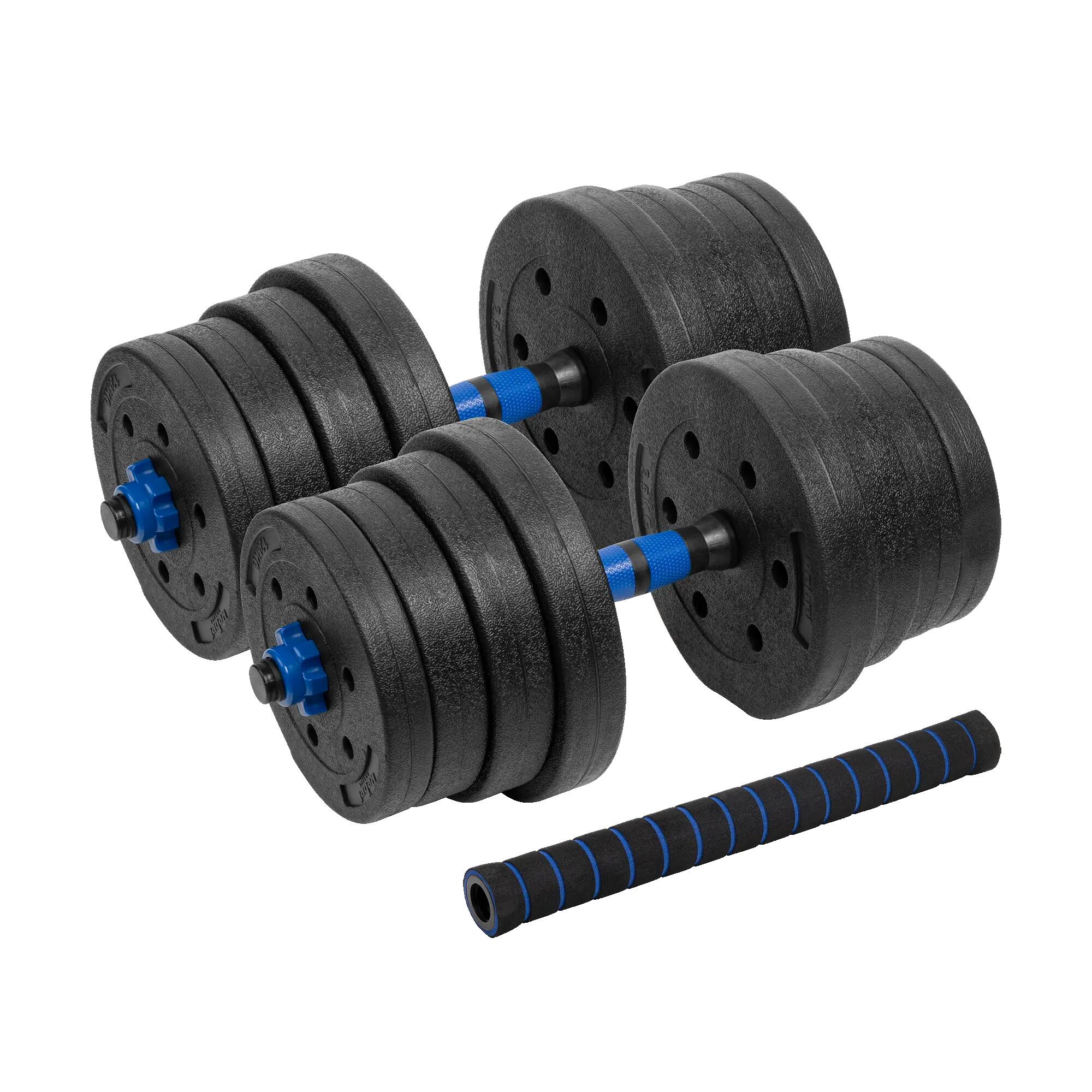 Verstellbare Bitumenhanteln mit Stecker 2 x 15kg 28mm Durchmesser Rebel 2/7