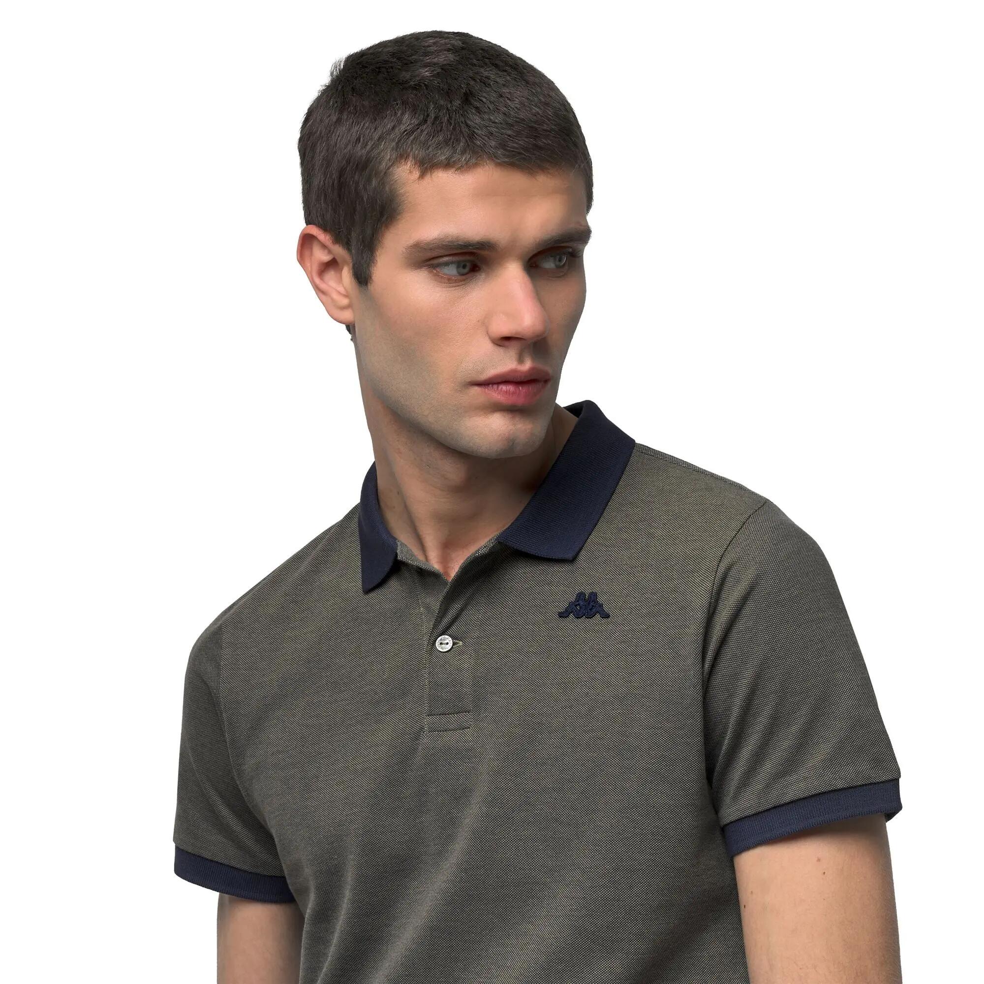 Polo da uomo in cotone blu da lifestyle 6/6