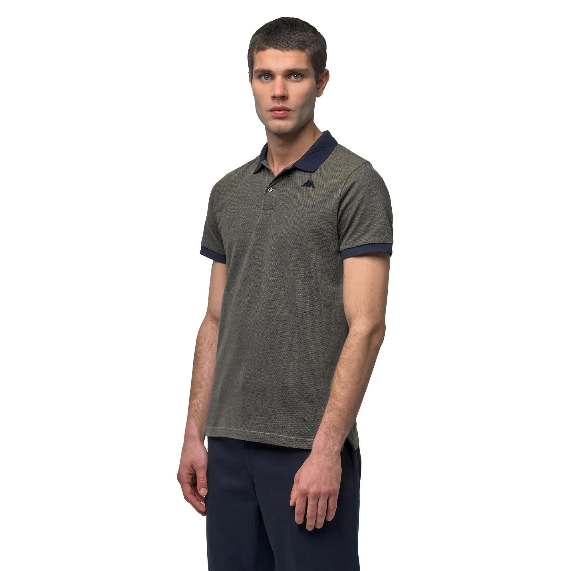 Polo da uomo in cotone blu da lifestyle 4/6