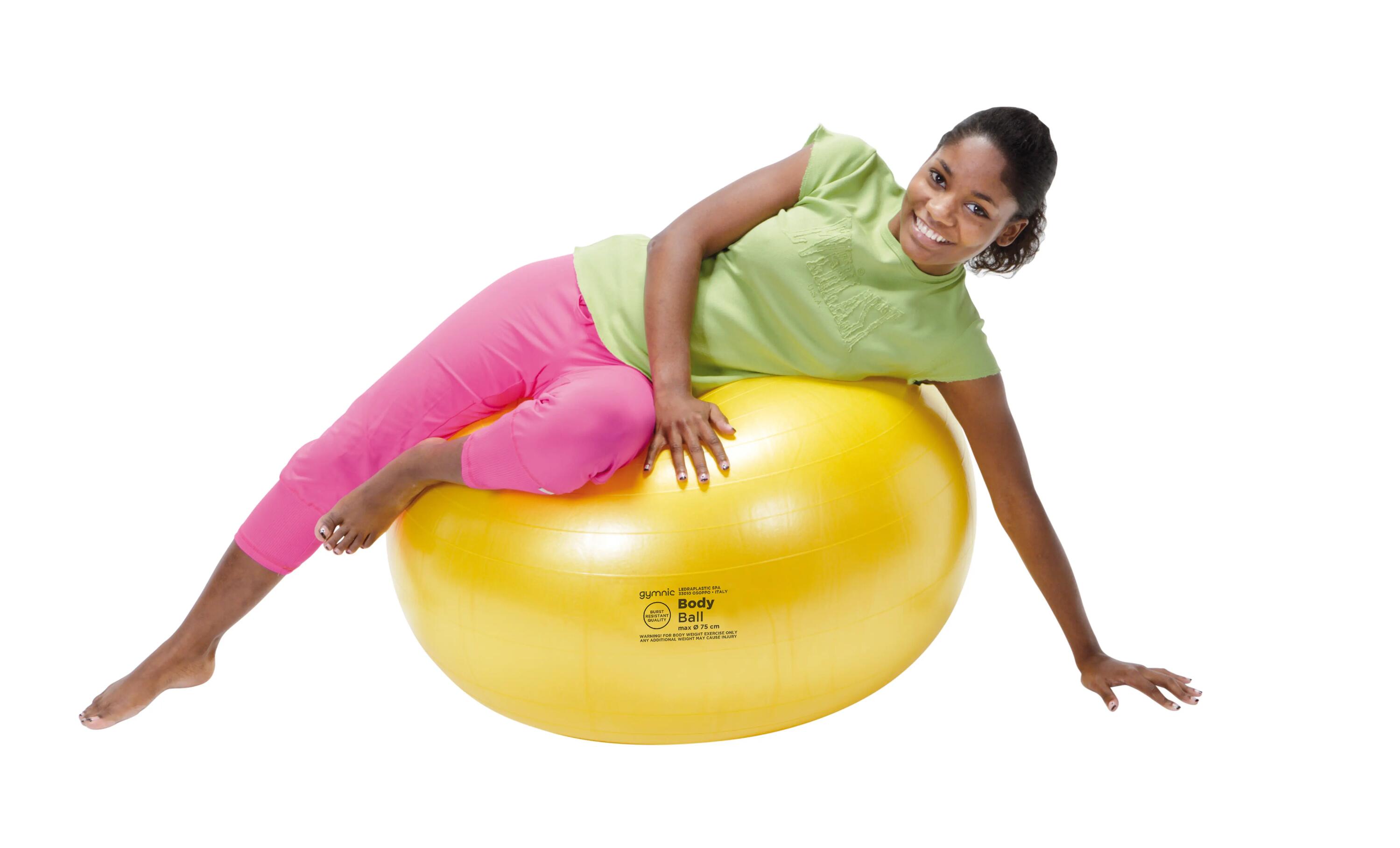 Gymnic Body Ball Palla fitness antiscoppio Ø 75 cm gialla 2/5