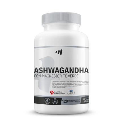 Ashwagandha KSM-66® con Magnesio Albion® y Te Verde - 120 Cápsulas Vegetales MAS