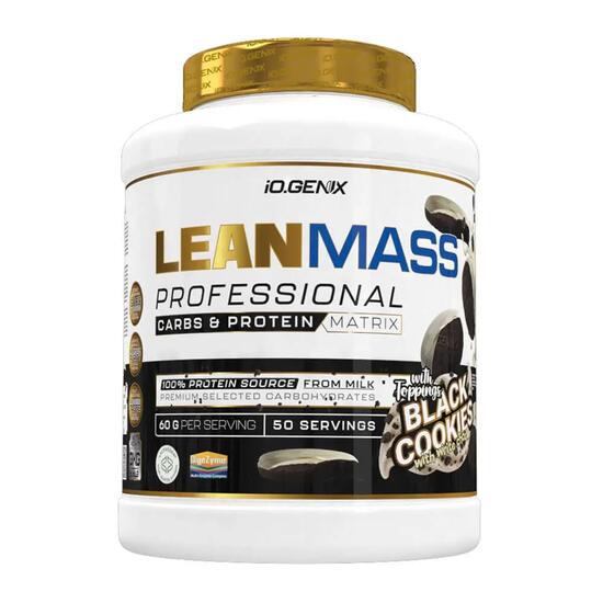 Lean Mass Professional - 3 kg Zwarte Koekjes en Witte Chocolade IO.Genix
