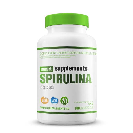 Spirulina 500 mg - 180 pflanzliche Kapseln Smart Supplements