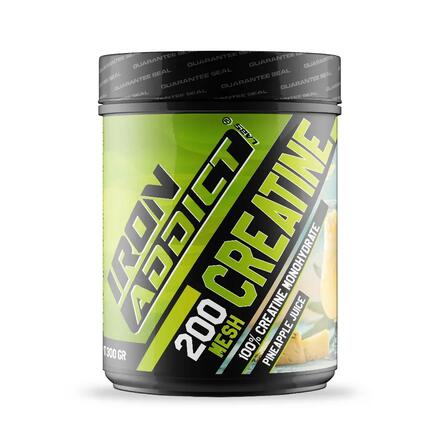 100% Creatine Monohydrate 200 Mesh - 300g Punch aux Fruits de Iron Addict Labs