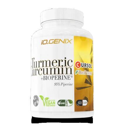 Kurkuma, Curcumin und Bioperin – 60 Kapseln IO.Genix