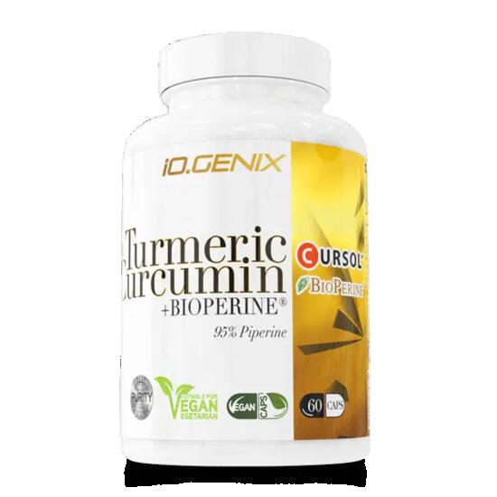 Kurkuma, Curcumin und Bioperin – 60 Kapseln IO.Genix