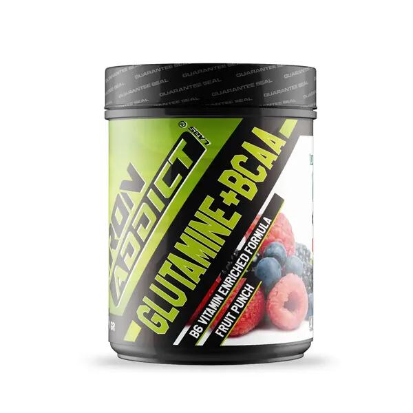 BCAA + Glutamine - 500g Fruit Punch Iron Addict Labs