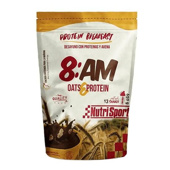 8:00 Uhr Haferflocken & Protein - 650 g Nutrisport Schokolade