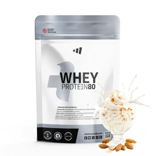 Wei-eiwit 80 - 1 kg amandelcrème MASMUSCULO