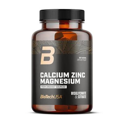 Calcium, zink en magnesium (organisch) - 90 tabletten biotech usa