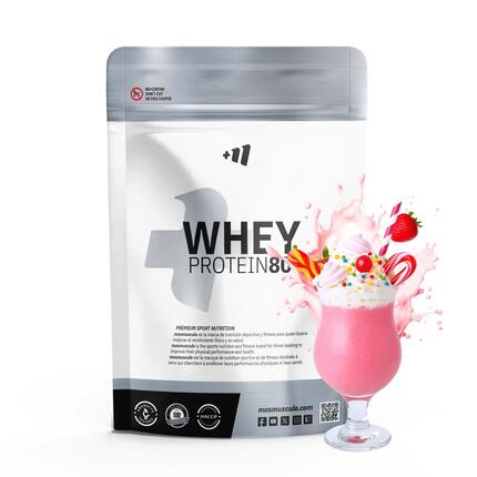 Wei-eiwit 80 - 1 kg Witte chocolade met chocoladeringen MASMUSCULO