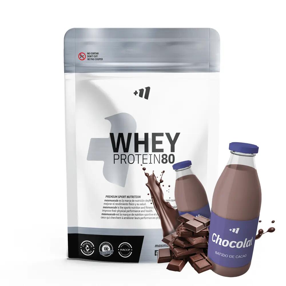 Wei-eiwit 80 - 1 kg Chocolade Shake MASMUSCULO 1/6